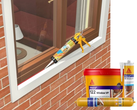 Паропроницаемый акриловый герметик для окон Sikacryl®-122 Window VP