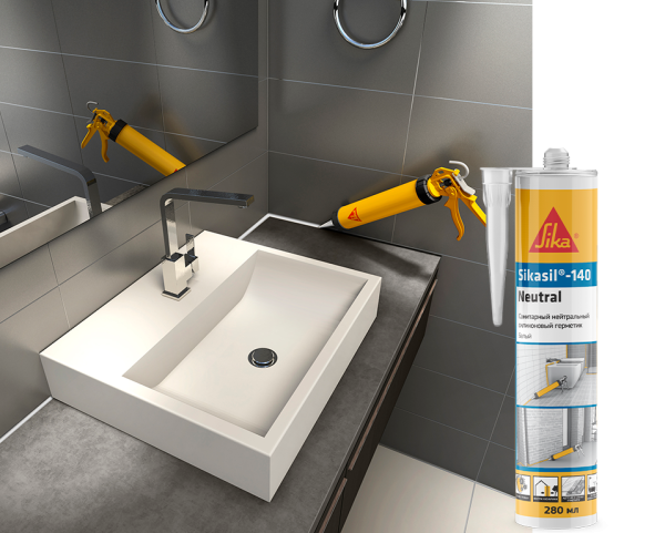 Нейтральный санитарный силиконовый герметик Sikasil®‑140 Neutral