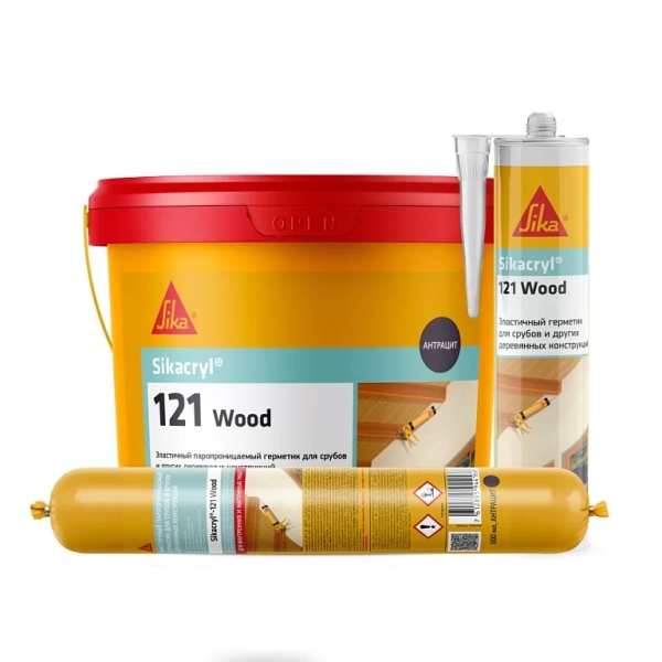 Эластичный паропроницаемый акриловый герметик Sikacryl®-121 Wood