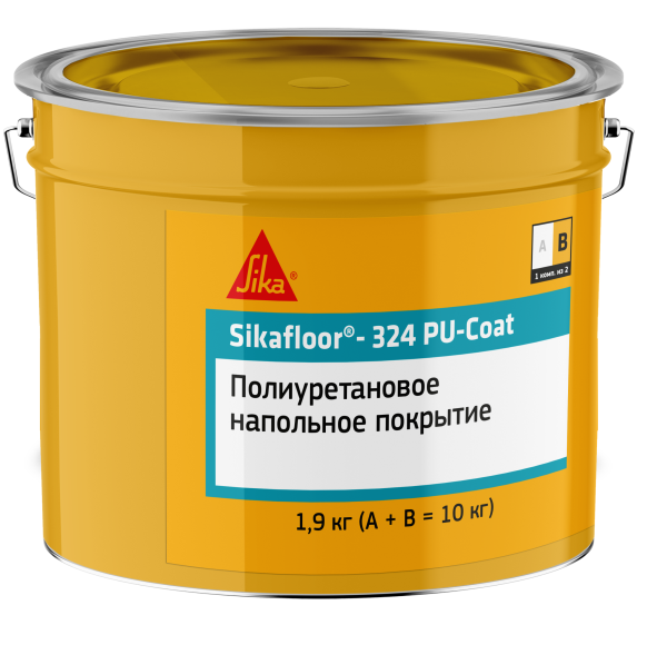 Цветной полиуретановый наливной пол Sikafloor®-324 PU-Coat
