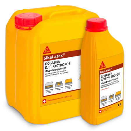 Добавка для создания адгезионных слоёв и улучшения свойств цементных растворов SikaLatex