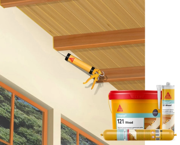 Эластичный паропроницаемый акриловый герметик Sikacryl®-121 Wood