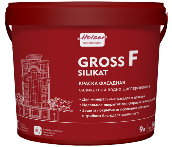 Holzer Gross F фасадная силикат краска