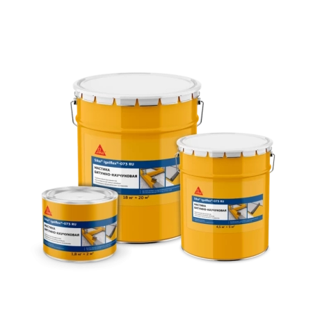 Однокомпонентная битумно-каучуковая мастика, содержащая растворитель Sika Igolflex-073