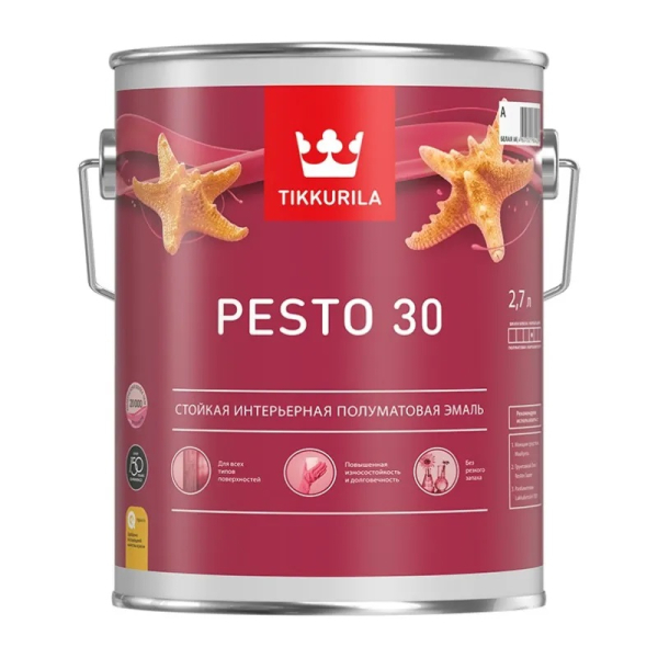 Универсальная алкидная эмаль TIKKURILA PESTO 30