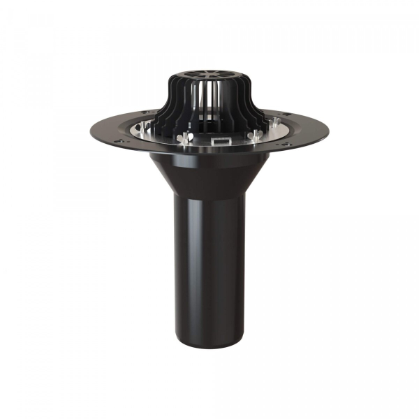 Воронка с обжимным металлическим фланцем без обогрева Ø110х450мм