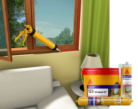 Паронепроницаемый акриловый герметик для окон Sikacryl®-123 Window VT